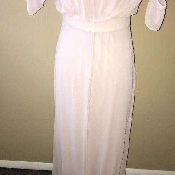 NEW Express Chiffon Ruffle Off The Shoulder Maxi D - Picture 5 of 5